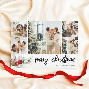 Frohe Weihnachten Pinselschrift Red Berry Holiday