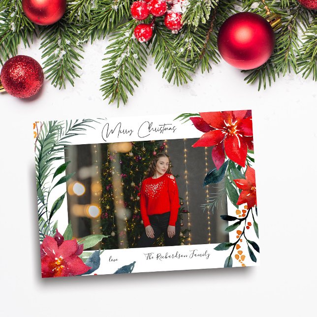 Frohe Weihnachten Poinsettia Foto (Von Creator hochgeladen)