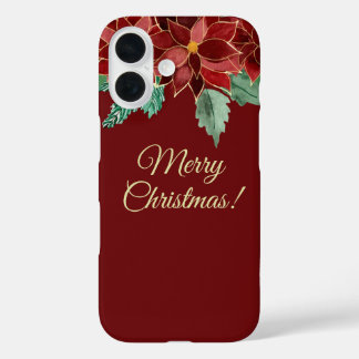 Frohe Weihnachten Poinsettia iPhone-Hüllen iPhone 16 Hülle