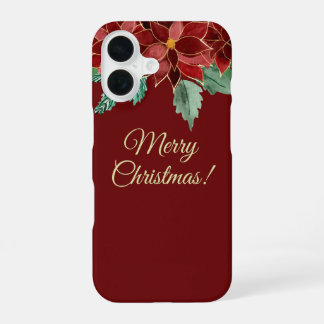 Frohe Weihnachten Poinsettia iPhone-Hüllen iPhone 16 Hülle