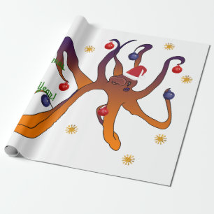 Frohe Weihnachten Poinsettia Wreath Geschenkpapier