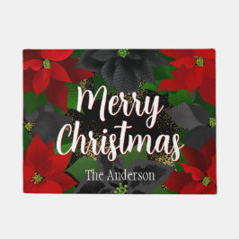 Frohe Weihnachten Poinsettias Fußmatte