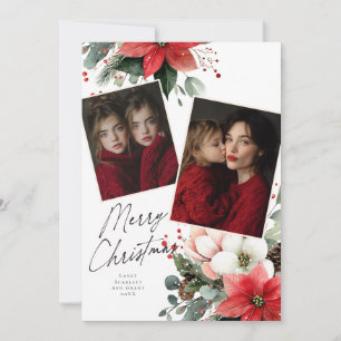 Frohe Weihnachten Poinsettie Blumen Urlaub 2 Foto