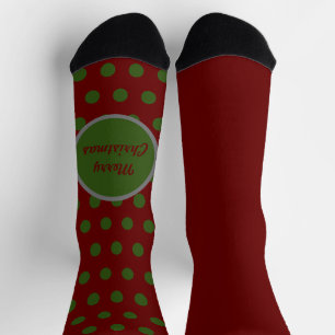 Frohe Weihnachten Polka Dot unpassende Socken
