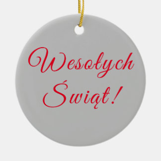 Frohe Weihnachten - Polnisch Keramik Ornament