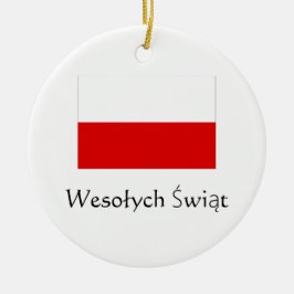 Frohe Weihnachten Polnischer Ornament