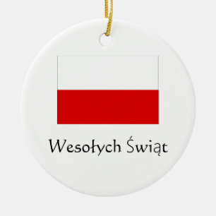 Frohe Weihnachten Polnischer Ornament