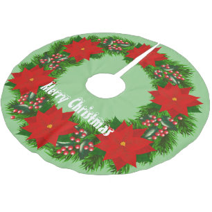 Frohe Weihnachten Polyester Weihnachtsbaumdecke