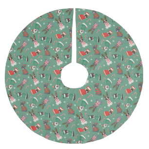 Frohe Weihnachten Polyester Weihnachtsbaumdecke