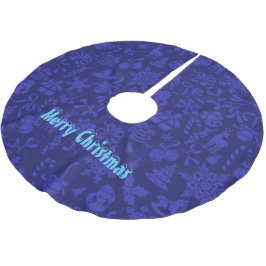 Frohe Weihnachten Polyester Weihnachtsbaumdecke