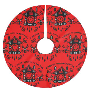 Frohe Weihnachten Polyester Weihnachtsbaumdecke