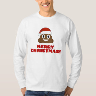 Frohe Weihnachten Poo Emoji T - Shirt