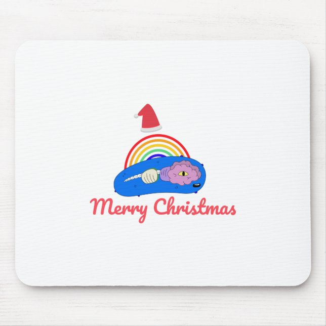 Frohe Weihnachten - Positive Energie - Regenbogen Mousepad (Vorne)