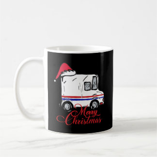 Frohe Weihnachten Postal LKW Mail Carrier Geschenk Kaffeetasse