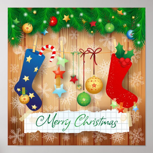 Frohe Weihnachten Poster (Vorne)