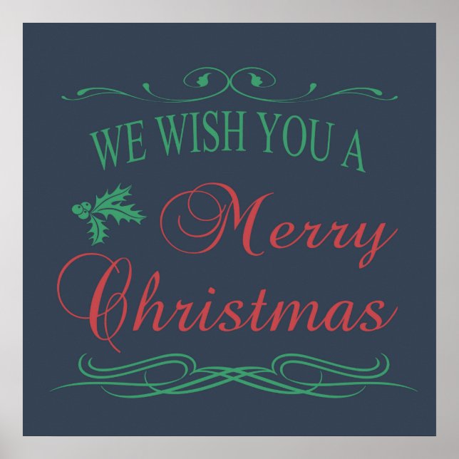 Frohe Weihnachten Poster (Vorne)