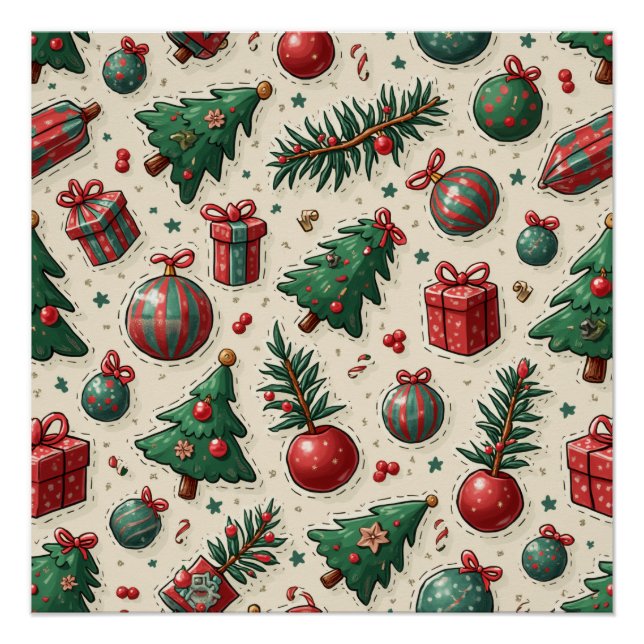 frohe Weihnachten Poster (Vorderseite)