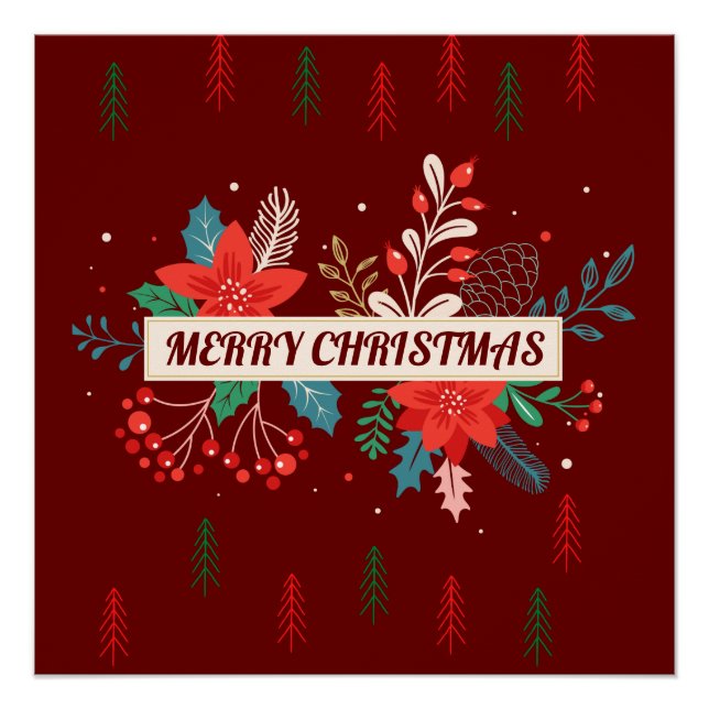 Frohe Weihnachten Poster (Vorderseite)