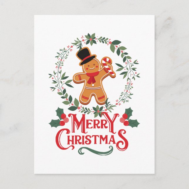 Frohe Weihnachten Postkarte (Vorderseite)