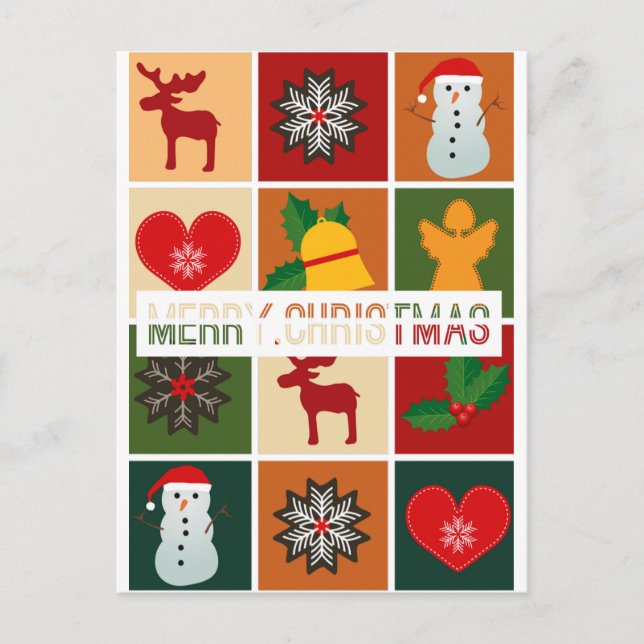 Frohe Weihnachten Postkarte (Vorderseite)