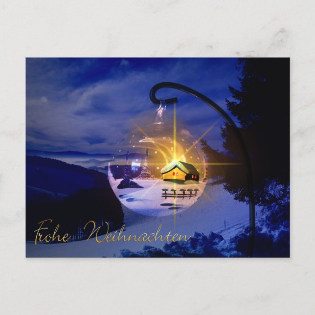 Frohe Weihnachten Postkarte (Vorderseite)