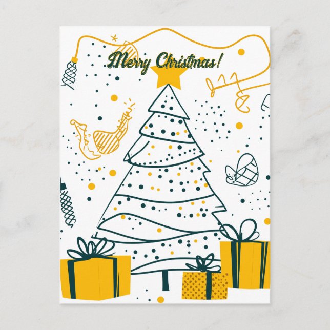Frohe Weihnachten Postkarte (Vorderseite)