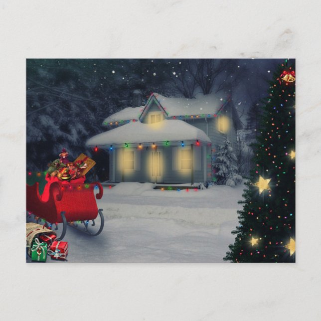 Frohe Weihnachten Postkarte (Vorderseite)