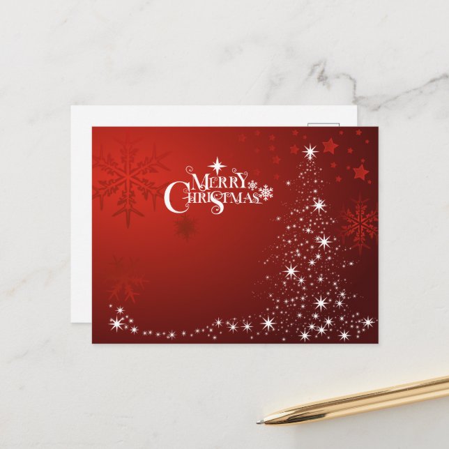 Frohe Weihnachten Postkarte (Vorderseite/Rückseite Beispiel)