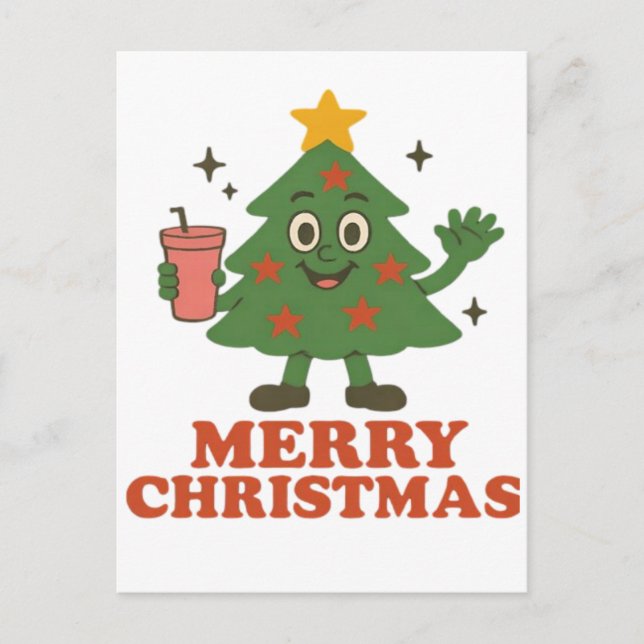 Frohe Weihnachten  Postkarte (Vorderseite)