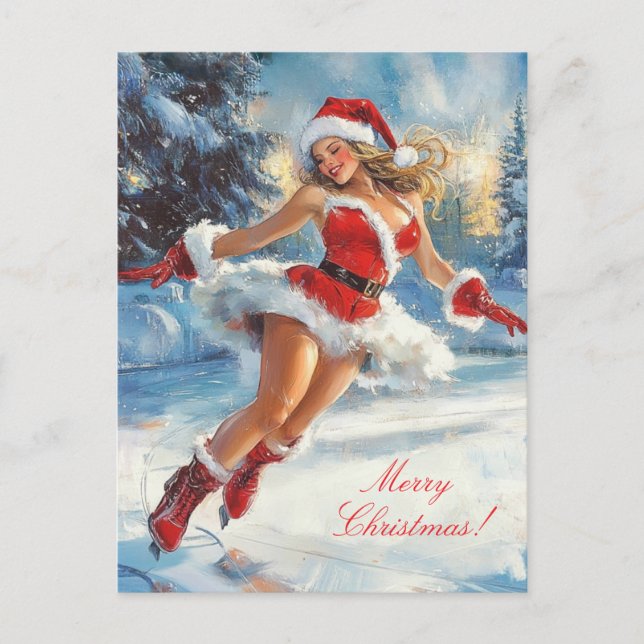 Frohe Weihnachten Postkarte (Vorderseite)