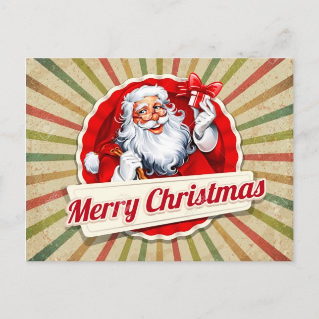 Frohe Weihnachten Postkarte (Vorderseite)