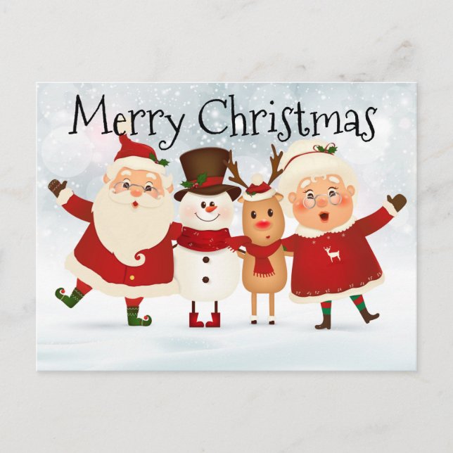 Frohe Weihnachten Postkarte (Vorderseite)