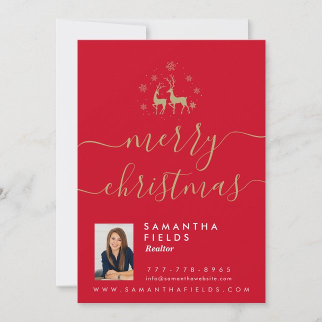 Frohe Weihnachten Postkarte Moderne Minimal (Vorderseite)
