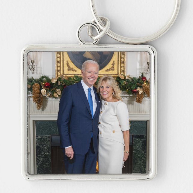 Frohe Weihnachten, Präsident Joe Biden & 1. Lady Schlüsselanhänger (Vorne)