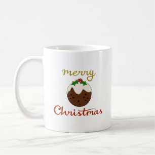Frohe Weihnachten+Pudding Design Kaffeetasse