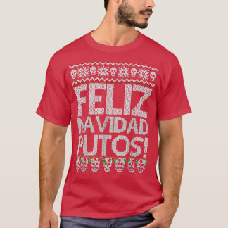Frohe Weihnachten Putos Lustige Meican hässliche W T-Shirt