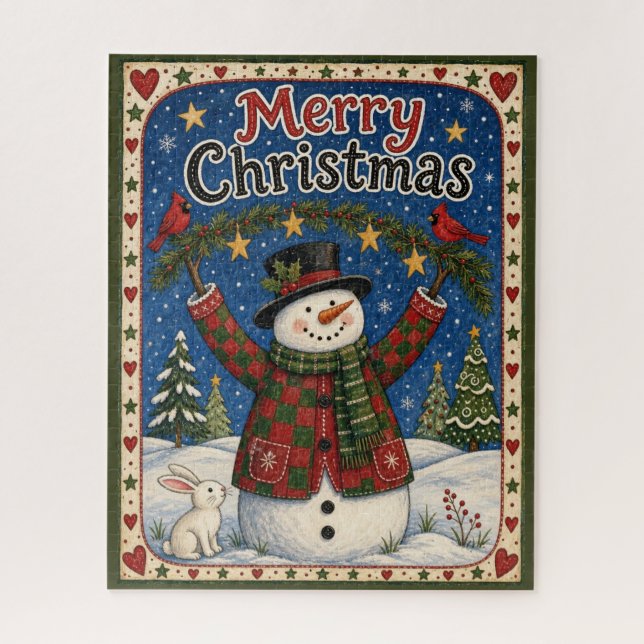 Frohe Weihnachten Puzzle (Vertikal)