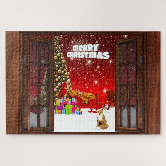 Frohe Weihnachten Puzzle (Horizontal)