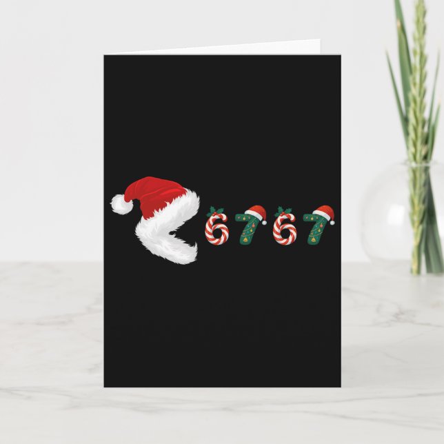 Frohe Weihnachten Pyjama Essen 67 Meme Sechs Siebe Karte (Vorderseite)