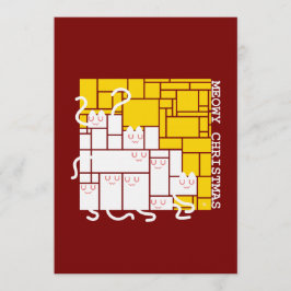 Frohe Weihnachten Quadrat Katzen Einladung