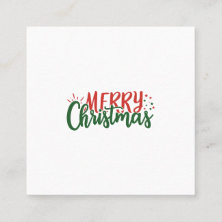 Frohe Weihnachten Quadratische Visitenkarte
