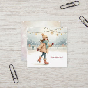 Frohe Weihnachten! Quadratische Visitenkarte