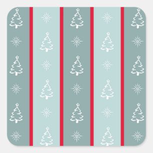 Frohe Weihnachten Quadratischer Aufkleber