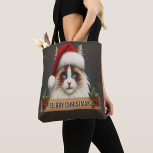 Frohe Weihnachten Ragdoll Cat, Xmas Santa Ragdoll