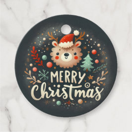 Frohe Weihnachten Raindeer Favor Tags Geschenkanhänger