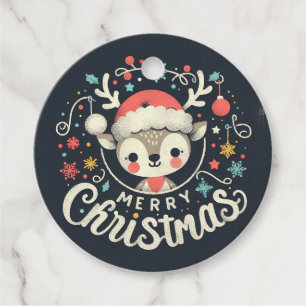 Frohe Weihnachten Raindeer Favor Tags Geschenkanhänger
