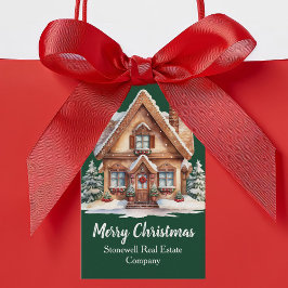 Frohe Weihnachten Real Anwesen Company Green Custo Geschenkanhänger