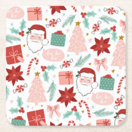 Frohe Weihnachten Rechteckiger Pappuntersetzer