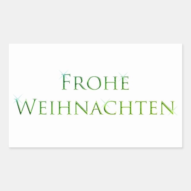 FROHE WEIHNACHTEN RECTANGLE CHRISTMAS Sticker (Vorderseite)