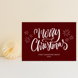 Frohe Weihnachten Red Calligraphy Business Moderne